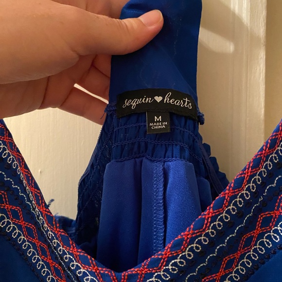 Blue Racerback Dress - Picture 2 of 3